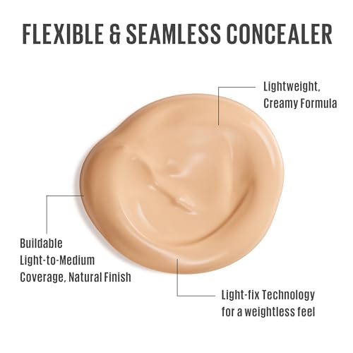 KAJA Liquid Concealer - Don't Settle 04 Waffles | with Aqua Ceramide, Hydrating, Buildable, Lightweight, Seamless Coverage, Dark Circles Cover Up, Under Eye, Dark Spot Corrector Makeup, 0.21 Oz