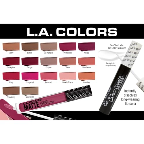 L.A. COLORS Matte Liquid Lip Color, Pumped CLG414 (Pack of 2)