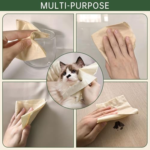 LEKOCH Bamboo Dry Wipes - 100% Biodegradable & Hypoallergenic | Makeup Remover & Baby Wipes | 1 Packs (50 Count, 8x8 Inches) | Ultra Soft for Wet/Dry Use