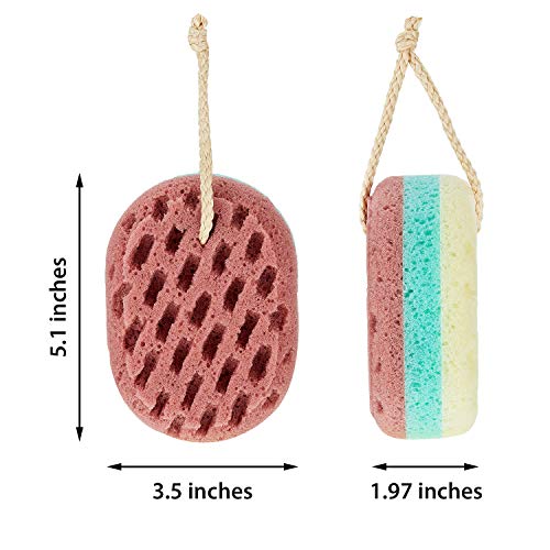 Boao 8 Pcs Bath Sponge for Women Men, Soft Shower Sponge Body Wash Scrubber Gentle Cleaning Loofahs for Shower(Random Colors,Multicolor)