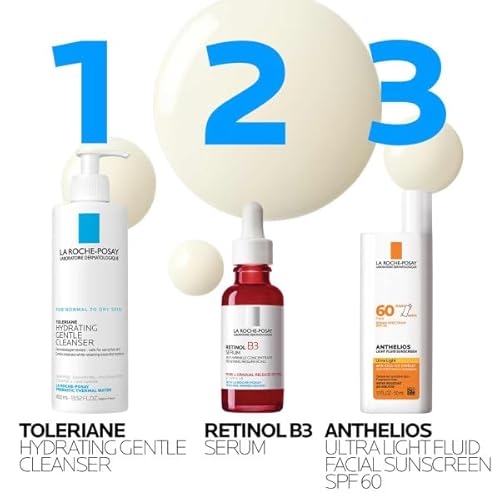 La Roche-Posay Pure Retinol Face Serum with Vitamin B3, Anti Aging Face Serum for Lines, Wrinkles & Premature Sun Damage to Resurface & Hydrate, Suitable for Sensitive Skin, 1.0 Fl. Oz