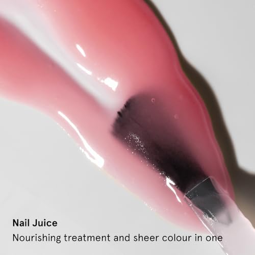 gitti Nail Juice I Natural Nail Care Treatment and Sheer Pink Color, Non-Toxic, 82% Natural Origin, Plant-based, Cruelty-Free, Vegan, Nourishes and Strengthens Nails, 0.5 Fl Oz