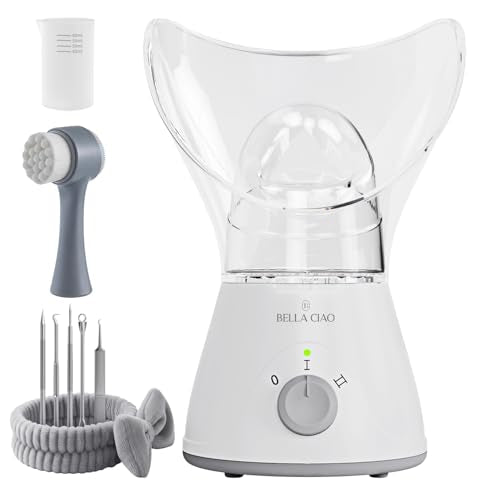 Bella Ciao 11-Piece Facial Steamer Set ? Portable Face Steamer for Deep Cleaning, Hydration & Pore Care ? Skincare Beauty Tool Kit for Women & Teens ? Spa Gift for Home, Travel & Self-Care Routine