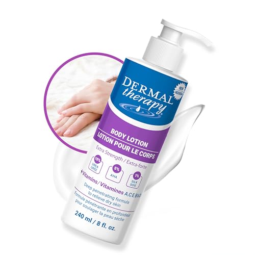 Dermal Therapy Extra Strength Body Lotion ? Hydrating Formula with 10% Urea and 5% Alpha Hydroxy Acids | Helps Smooth and Moisturize Dry Skin | 8 fl oz (2-Pack)