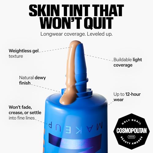 Milk Makeup Hydro Grip Hydrating Gel Skin Tint ? 12HR Lightweight Buildable Coverage with Hyaluronic Acid for Natural Dewy Finish ? Non-Comedogenic