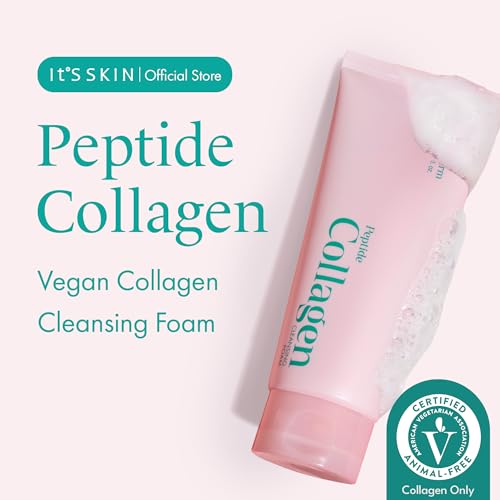 It'S SKIN Peptide Collagen Cleansing Foam 5.07 fl oz | Hydrating Facial Cleanser & Collagen Boost | Gentle Face Cleanser for Sensitive Skin | Korean Face Wash & Gentle Facial Cleanser for Women