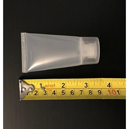 Mose Cafolo ~ 100pcs 30ml (1.01oz) Empty Cosmetic Tubes Toiletry Lotion Bottle with Screw Cover. Smooth, Polish White Plastic with Free Syringe as Gift!