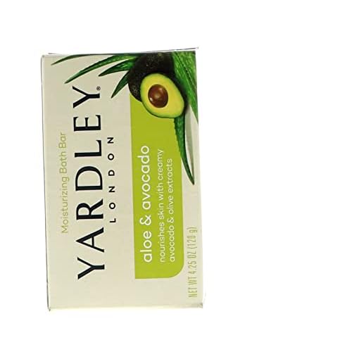 Yardley London Aloe and Avocado Naturally Moisturizing Bath Bar 4.0 oz (Pack of 12)