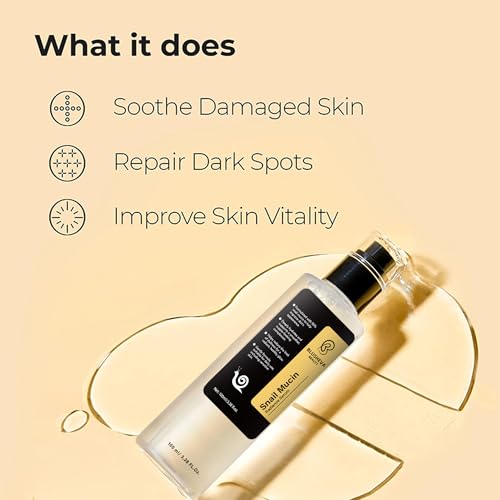 Snail Mucin Radiance Serum ? 96% Snail Filtrate Hydrating & Anti-Aging Face Serum for Fine Lines, Dark Spots & Smooth Skin ? 100ml