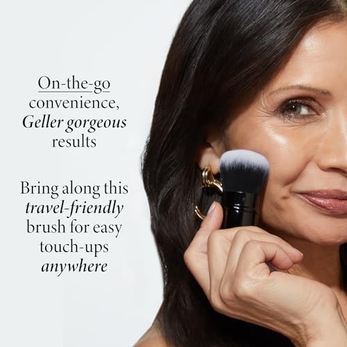 LAURA GELLER NEW YORK Quilted Makeup Bag with Brush Case, Burgundy and Complexion Brush Set: Airbrush Kabuki, Angled Blush & Bronzer Brushes