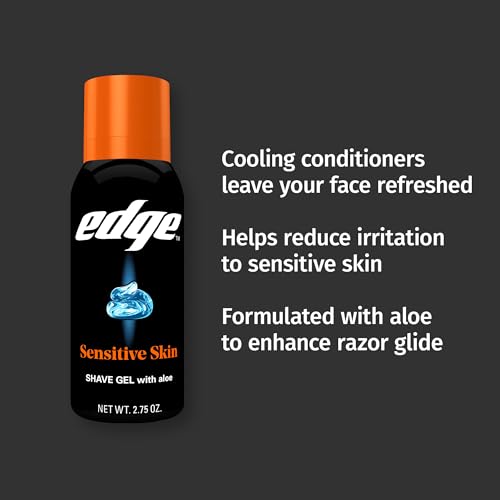 Edge Shaving Gel for Men,Sensitive Skin with Aloe,- Shave Gel For Men That Moisturizes,Protects and Soothes To Help Reduce Skin Irritation,(Pack of 24)
