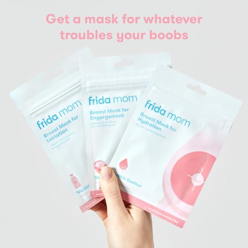 Frida Mom Breast Mask for Lactation- Made with Fenugreek + Fennel to Increase Milk Supply - 2 Sheet Masks - No Artificial Fragrances, Phthalates, or Parabens (Pack of 2)