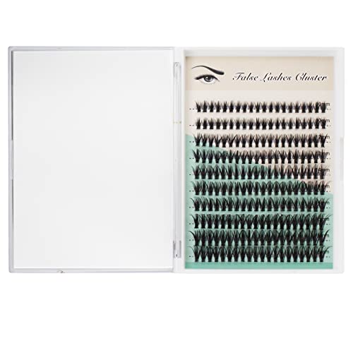 Sulv 200Pcs Dramatic Eye Lash C Curl Natural Look Mixed Size Cluster Eyelash False Eyelash 20D/30D Thick Eyelash Extension Make up Tools (10/12/14/16mm Mixed)