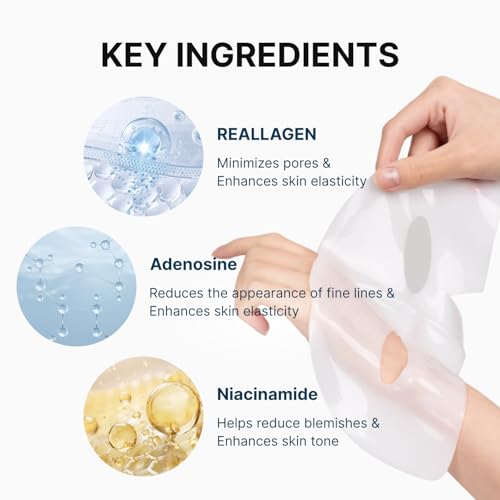 Vegan Collagen Deep Boosting Mask, Hydrating Overnight Face Mask, Pore Minimizing, Elasticity, Firming, Sleeping Hydrogel Mask for Glass Skin, Korean Skincare (1.41oz x 4ea)