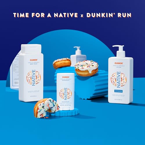 Native Body Lotion, Dunkin Vanilla Sprinkle, Moisturizer for Dry Skin with Plant-Based Ingredients, 16.5 oz