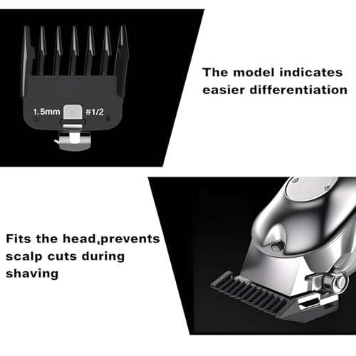 Replacement Fit for 1/2 Wahl Clipper Guards Set,3Pack Compatible with Wahl Clipper Guards 1/2,0.5 Guard,1/16'' 1.5mm Metal Hair Clippers Guard for Hair Styles and Barbers.
