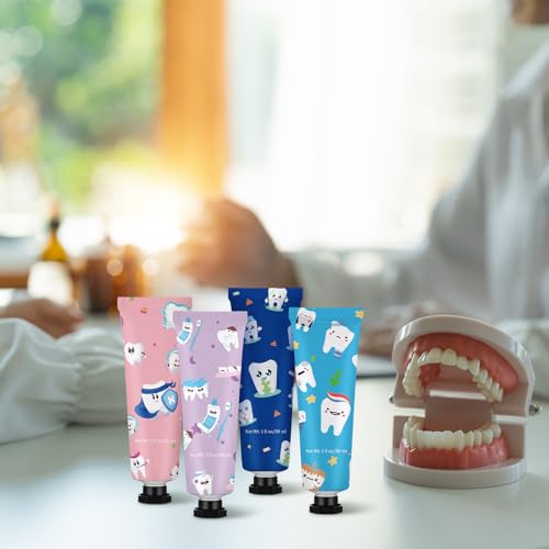 Loopeer 24 Pcs Dental Assistant Week Gifts Bulk Dental Hygienist Appreciation Teeth Themed Hand Creams Travel Size Mini Hand Lotion Thank You Gifts for World Oral Health Day (Teeth Theme)