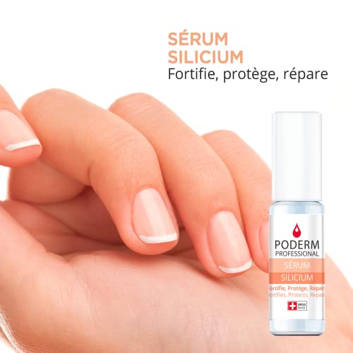 PODERM ? NAIL STRENGTHENER FOR DAMAGED NAILS ? 100% Natural Ingredients ? VEGAN - Professional Nail Care : Fortifies, Protects, and Repairs Weak Nails - Nail Strengthener and Protector ? Swiss Made
