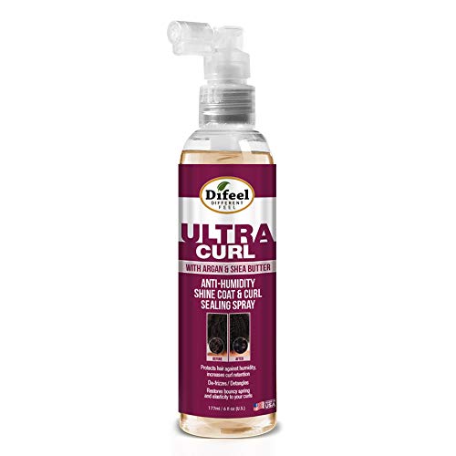 Difeel Ultra Curl Sealing Spray, 8 oz - Hair Treatment for Curly Hair, Anti-Frizz and Humidity-Proof