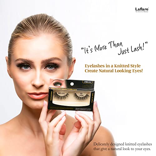 Laflare Silk Lashes 3D FAUX MINK Eyelashes, Light, Reusable, Handmade, Natural Looking, Professional Easy to Apply Eyelashes in a Knitted Style3-3 PACKS BUNDLE SPECIAL (3, SD31)