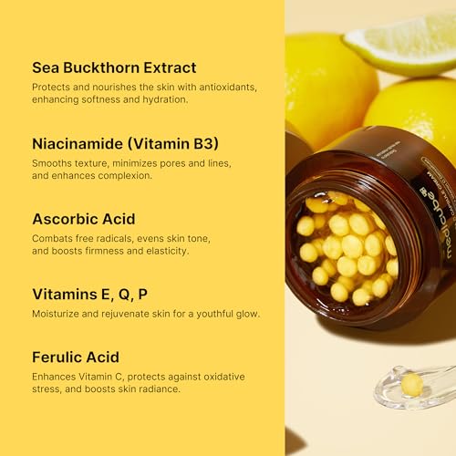 medicube Glass Skin Duo for Uneven Skin: Deep Vita C Toner Pads and Deep Vitamin C Golden Capsule Face Moisturizer