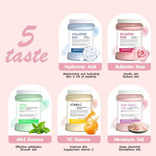 Jelly Mask For Facials Professional,Spa facial mask Rubber Mask, Moisturizing&Hydrating for Wrinkles&Acne,23 Fl Oz Jar Face Mask SkinCare,Natural Gel Face Masks Facial Mask (Himalayan salt)