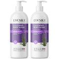 Edenika Lavender Body Wash with Vitamin E, Cleanses, Relaxes & Moisturizes, Stress Relief Shower Gel for Dry and Sensitive Skin, Women & Men, Organic & Natural, 16 fl oz, 2-Pack
