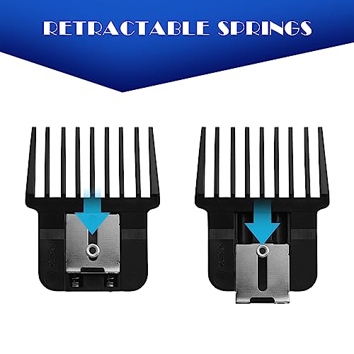 8 Pcs Trimmer Guards Fits for BaBylissPRO Barberology FX787 & FX726 Trimmer, Replacement Guards Set with Metal Spring Clip - From 1/32-5/4 inch