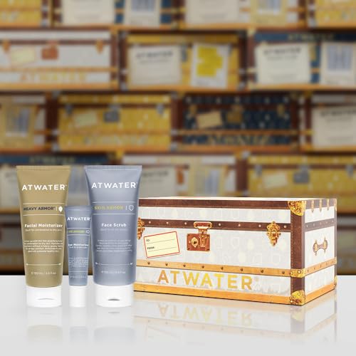 ATWATER Arctic Horizon Gift Set ? Men¡¯s 3-Piece Skincare Kit with Face Scrub, Eye Cream & Moisturizer, Clean Skincare Set for Daily Hydration