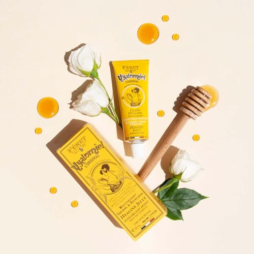 F?ret Parfumeur Le Hyalomiel Gel Moisturizer ? Rose Poudr? ? Hydrating Skincare with Organic Honey ? Soothing Gel for Dry, Cracked Hands, Feet & Skin ? Made in France ? 50ml / 1.7oz