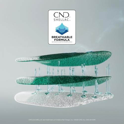 CND Shellac DURAFORCE Gel Nail Polish Top Coat, Last Step Mirror Shine Adhesive Longwear Layer for Thin Damaged Nails, 0.50 fl oz