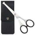 3 Swords Germany ? professional NOSTRIL NOSE and EAR HAIR SCISSORS trimmer, stainless steel, straight blade rounded tip with black case for men and women