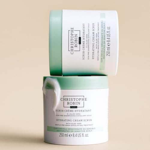 Christophe Robin Hydrating Cream Scrub With Aloe Vera - Hydrating Pre-Wash Hair Treatment - 8.4 fl. oz