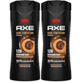 AXE Body Wash 12h Refreshing Scent Dark Temptation Dark Chocolate Men's Body Wash with 100 percent Plant-Based Moisturizers 16 oz (Pack of 2)