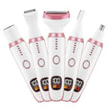 Electric Razors for Women, Bikini Trimmer for Women 5 in 1 Body Shaver for Nose Hair Face Eyebrow Arms Legs Armpit Underarm Pubic Area, Replaceable Lady Facial Razor Painless USB Charge Female Gift
