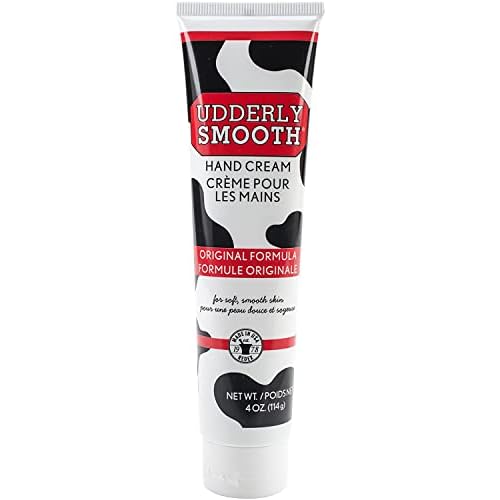 Udderly Smooth Hand Cream, Original Formula for Rough Dry Skin, Fast-Absorbing 24-Hour Moisturization, 4 oz (Pack of 6)