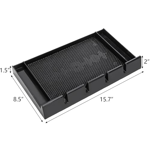 Hedume Barber Clipper Tray Organizer with Anti-Slip Mat, Corded Clippers Holder for Hairdresser, Multifunctional Razors Case for Clippers, Trimmers & Other Tools Storage - 15.7" L x 8.5" W