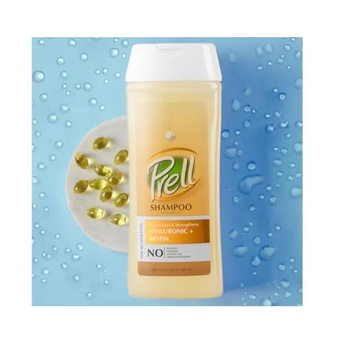 Prell Hyaluronic + Biotin Moisturizes & Strengthens Shampoo for All Hair Types 13.5 fl.oz