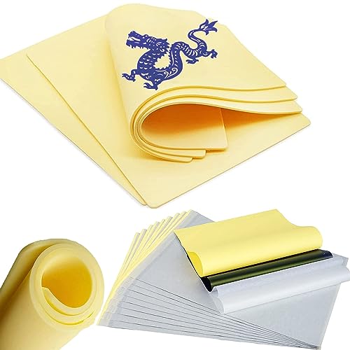 18Pcs Tattoo Practice Skin with Transfer Paper Kit - Gakonp 3 Pcs 3mm Thick Soft Silicone Fake Skin 15Pcs Tattoo Transper Paper Kit Double Sides practice skin Thin stencil paper for Beginners Art