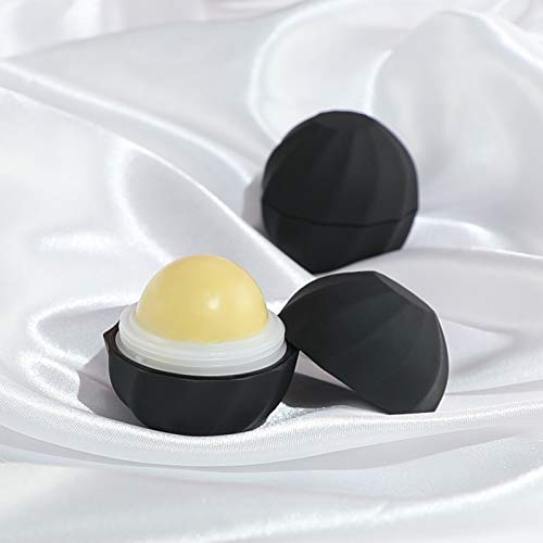 longway 0.24Oz (7ml) Empty Lip Balm Sphere Containers | Screw Cap Lipstick Tubes/Chapstick Tubes/Chapstick Holder for Lip Gloss & BPA FREE (Pack of 10, Black)