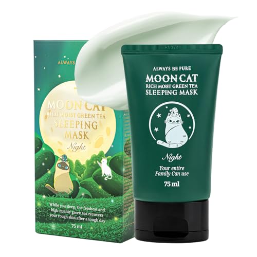 Green Tea Sleeping Mask 75ml ? Rich Moisture Night Mask, Hypoallergenic, Calms Redness, Deep Hydration for Sensitive Skin, Non-Sticky Korean Skincare