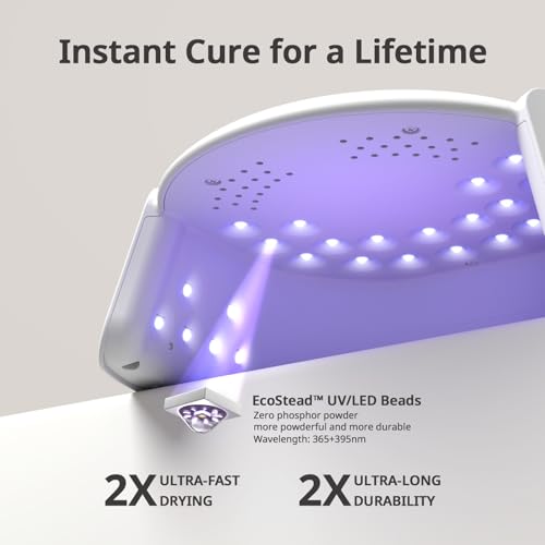SUNUV UV LED Nail Lamp, UV LED Nail Polish Dryer Professional Gel Machine for Manicure and Pedicure with Sensor and 4 Timers SUN5Plus