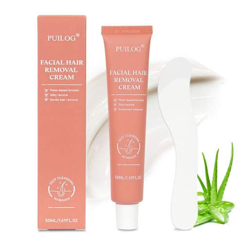 Women Facial Hair Removal Cream, 5 Min Painless Facial Depilatory Cream for Face, Chin Upper Lip Unwanted Hair Remover Cream, Sensitive Skin Hair Removal At Home, 1.69fl.oz