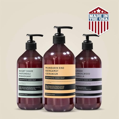 COCO by Stone 16oz Hand Soap (Jasmine | Green Melon | Lily Inspired by Wynn Hotel) ? Refreshing Vegan Wash with Castile Formula and Light, Floral-Fruity Scent