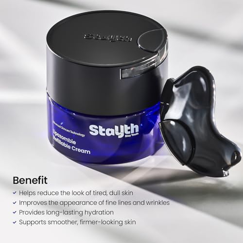 Lipozombie Refillable Cream - Korean Skincare Anti-Wrinkle Hydrating Cream with Peptides, Fermented Extracts & Liposome Tech for Glass Skin & Radiance, Eco Refill (50ml / 1.69 fl. oz, Refill)