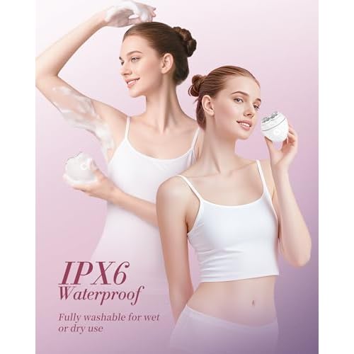 Electric Razors for Women - Magnetic 5D Floating Painless Shaver, Cordless Rechargeable Hair Remover, IPX6 Waterproof Wet Dry Shaving for Legs, Bikini, Face, Underarm, Arm (Pink, Glossy)
