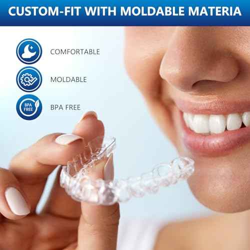 Mouth Guard for Grinding Teeth at Night, Night Guards for Bruxism, Mouthguards for Grinding of Teeth Nighttime, Dental Bite Guard for Adults of Clenching Teeth, 8 Pack with 12 Cleaning Tablets