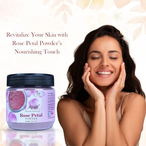 100% Natural Dried Rose Petals Powder (100 gms) | Best for DIY Face Masks Skincare Peel Off | Ayurvedic Skin Care Glow Recipe | Real Rose Petals Powder Brightening Face Mask