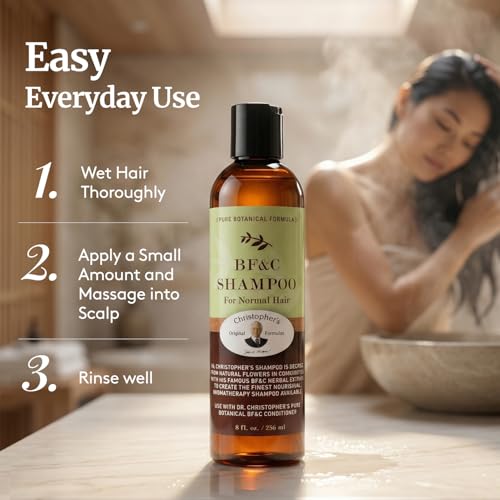 Christopher's Original Formulas BF&C Shampoo, Sulfate Free Shampoo, Organic Hair Care for Women and Men, Paraben Free Clean Hair Products, Scalp Treatments.