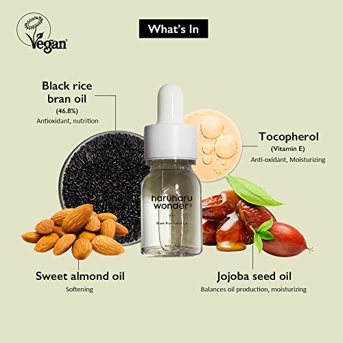 HARUHARU Wonder Black Rice Facial Oil (10ml) | Vegan, Crurelty Free, EWG-Green¡¦